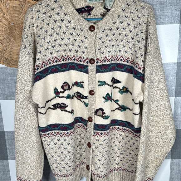 Vtg Northern Reflections Wool cardigan - Picture 2 of 8